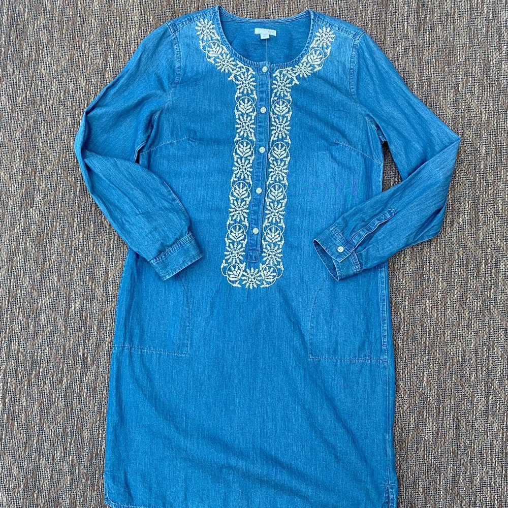 J. Jill NWT Chambray Dress Size Small